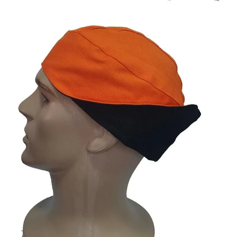 Touca De Soldador Solda Metalúrgi Laranja Tamanho Único
