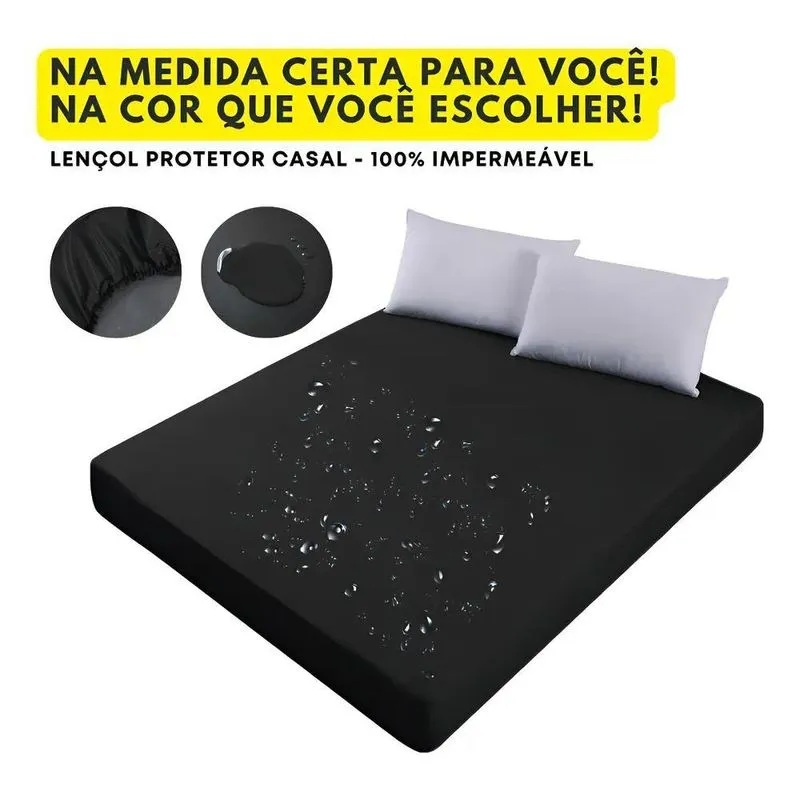 Capa Protetora Colchão Queen Impermeável Antialérgica E Anti