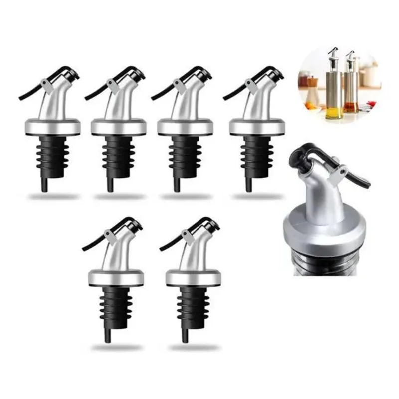 10x Kit 6 Bico Dosador De Garrafas Azeite Vinagre Galheteir