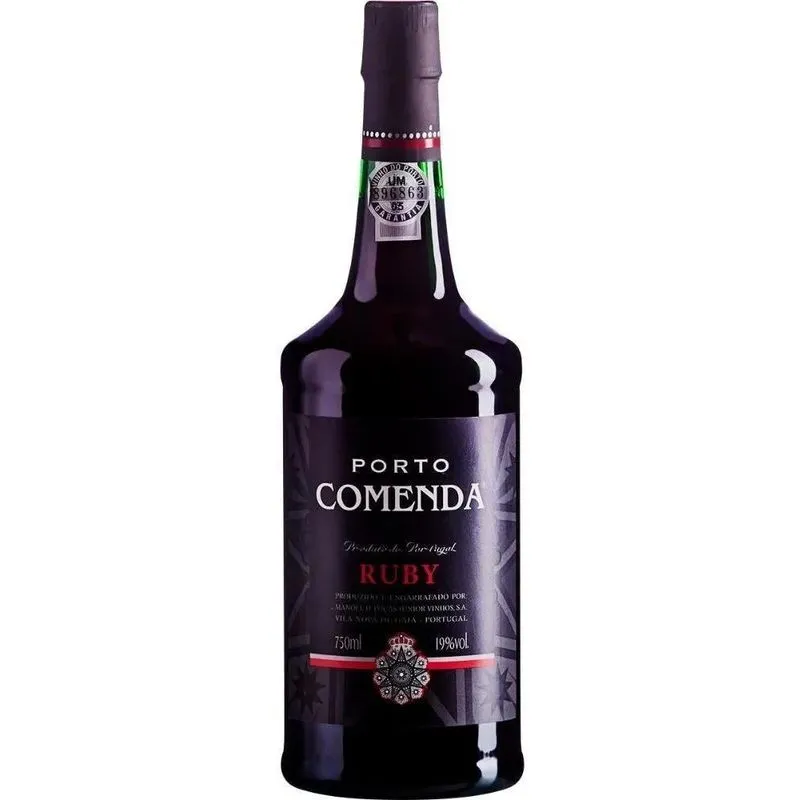 5x Vinho Português Porto Comenda Ruby Garrafa 750ml