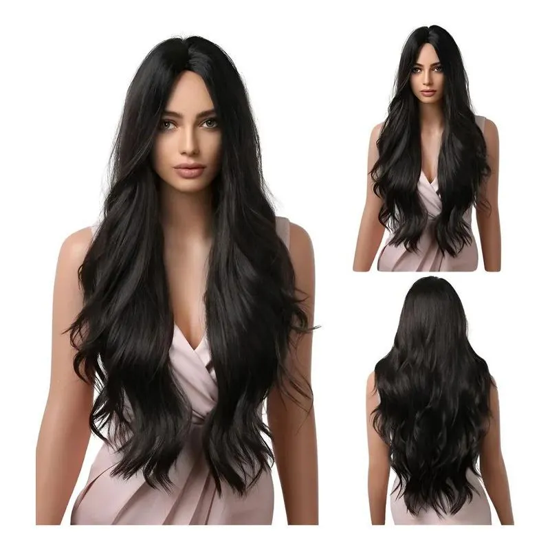 Peruca Wig Orgânica Ondulada Natural: Cor E Estilo - Castanho
