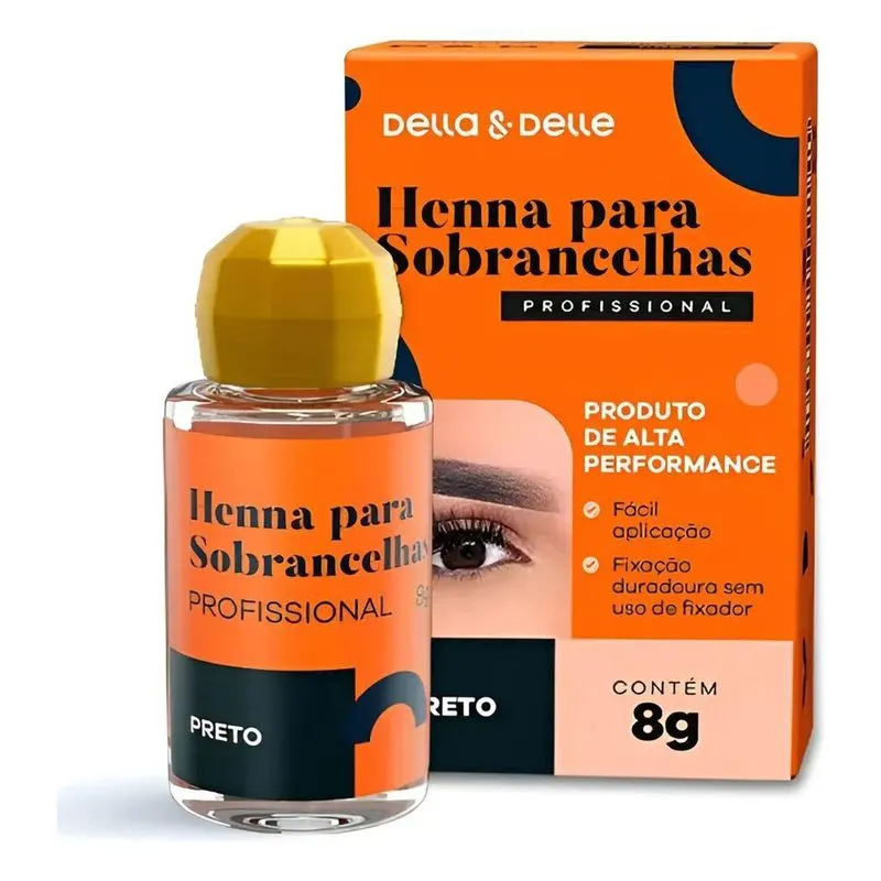 Henna Della &amp; Delle 8g: Sobrancelhas Perfeitas Insta - Preto