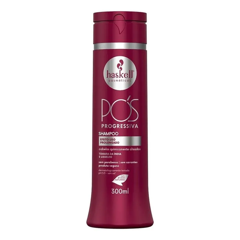 2x Shampoo Haskell Pós Progressiva Efeito Liso Prolongado 30