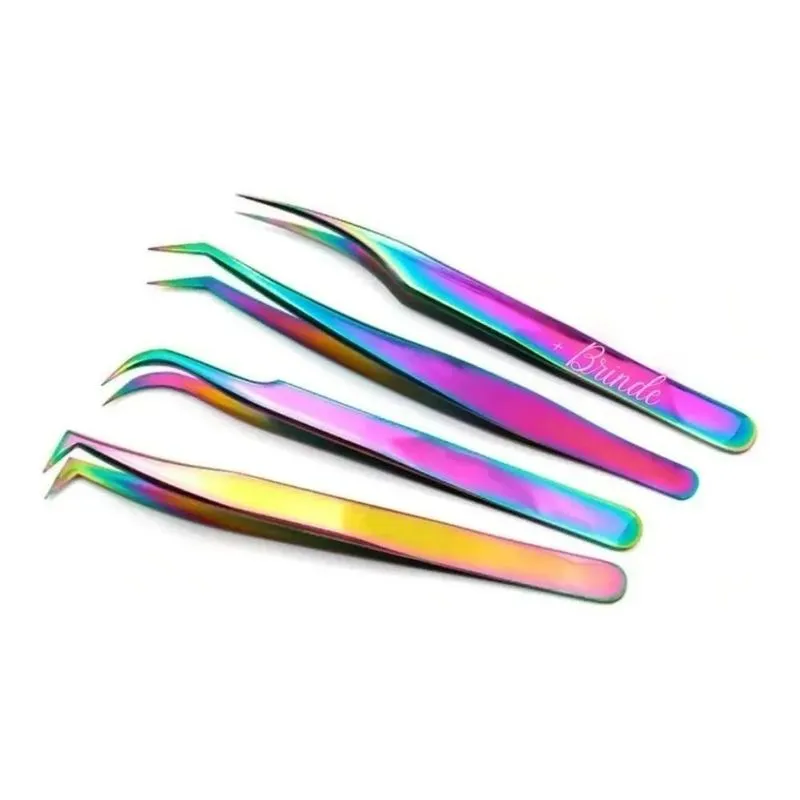 Kit 4 Pinças Extensão De Cílios - Mega Volume E Russo Cor Mu