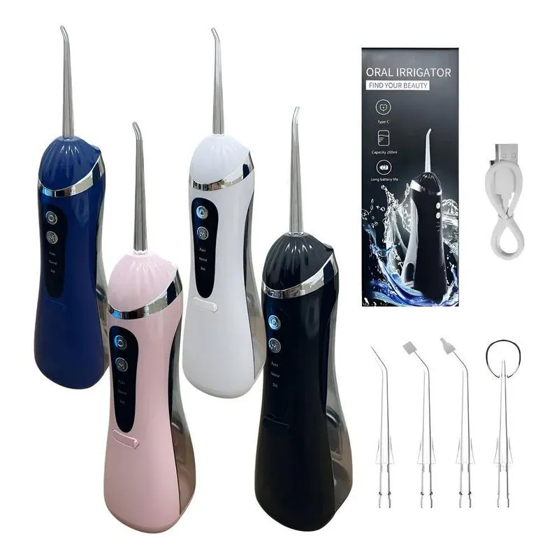 Irrigador Oral Portátil: 3 Modos, 4 Bicos, - Branco 127/220v