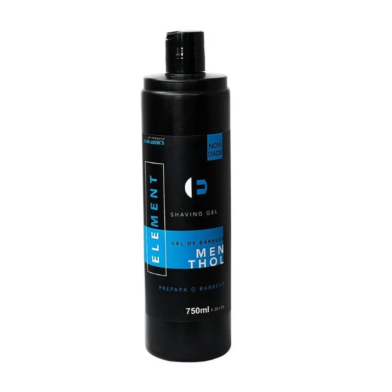 Kit 3x Shaving Gel De Barbear Menthol Shave 750ml Element