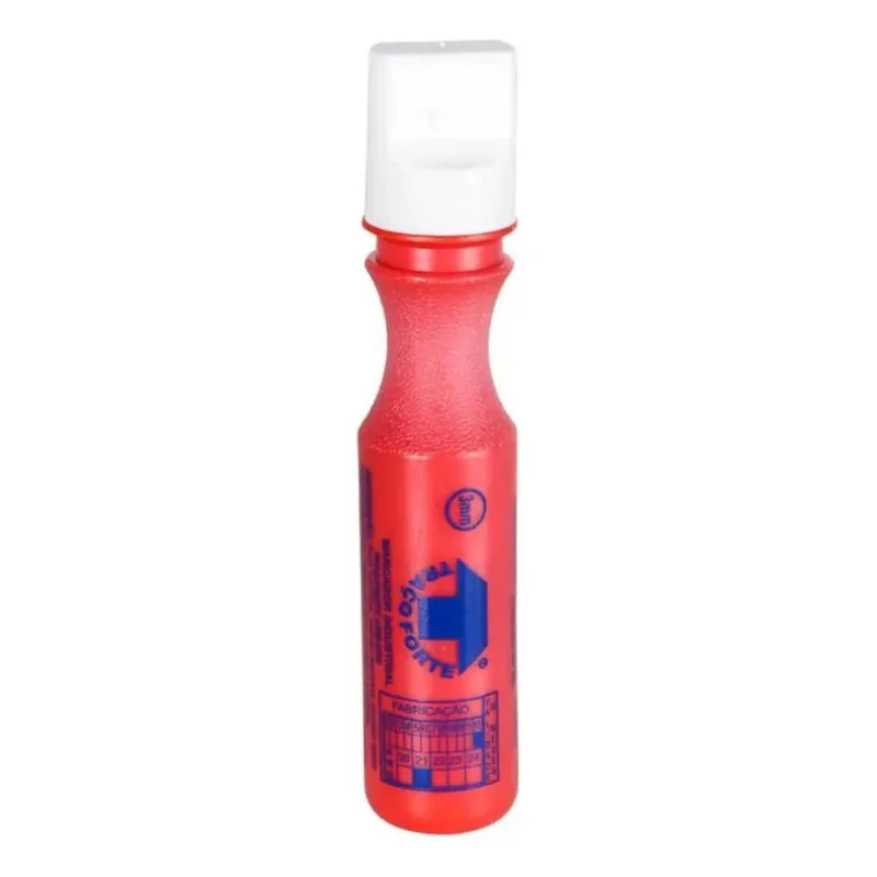 2x Marcador Industrial 60ml 3mm Vermelho Traço Forte Baden