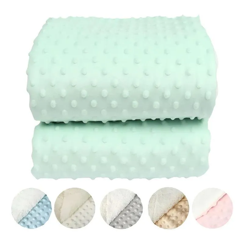 Manta Cobertor Bebê Soft Pipoquinha Com Sherpa 100cm X Gree