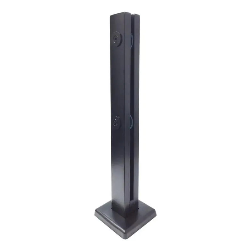 2x Coluna Torre Inox 304 40cm Guarda Corpo Preto Fosco
