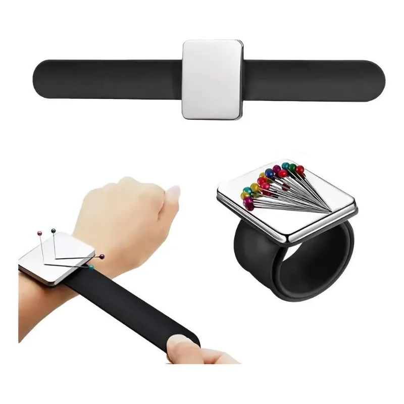 Pulseira Magnética Porta Alfinetes De Costura