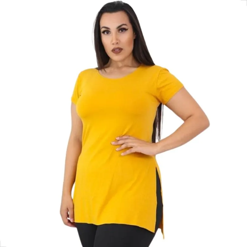 Blusa Mullet Plus Size Lisa Com Fendas Tapa Bumbum Gringa