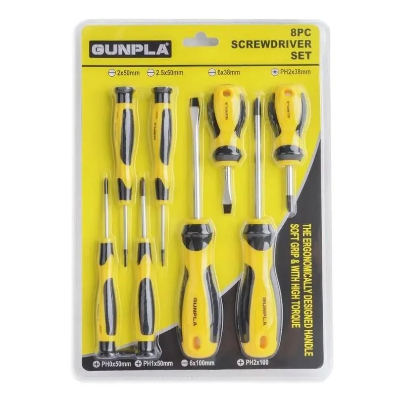 3x Kit Jogo 8 Pçs Chave De Fenda Phillips Universal Ferramen