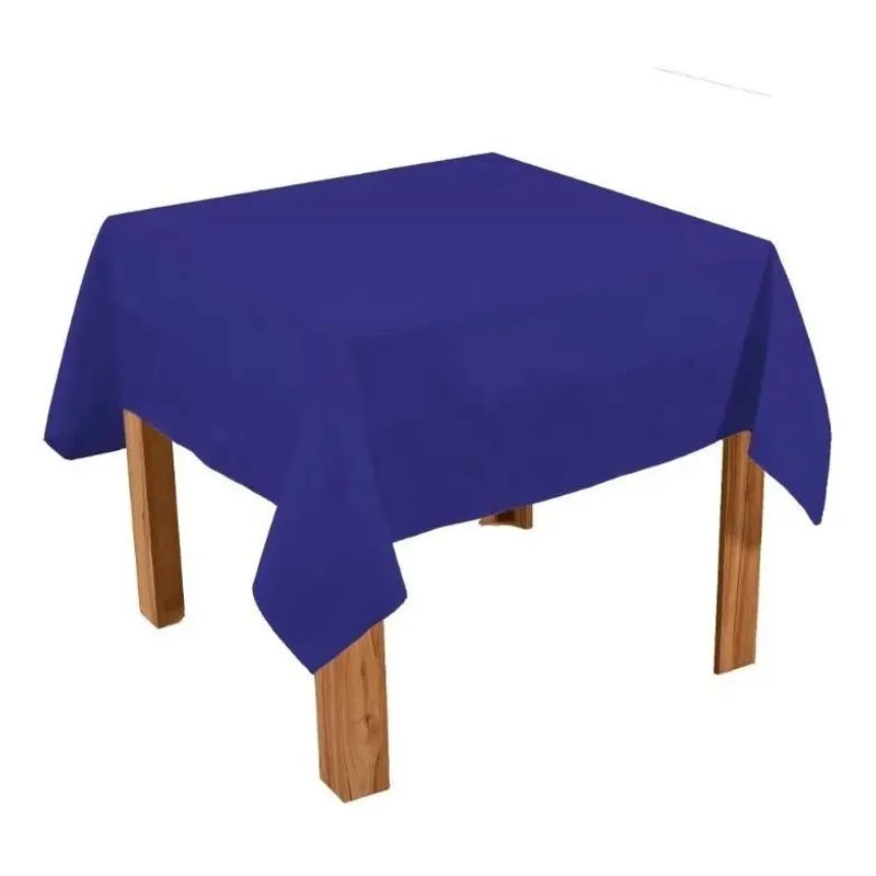 5 Toalha De Mesa Quadrada 1,50x1,50 Em Oxford Festa Buf Azul