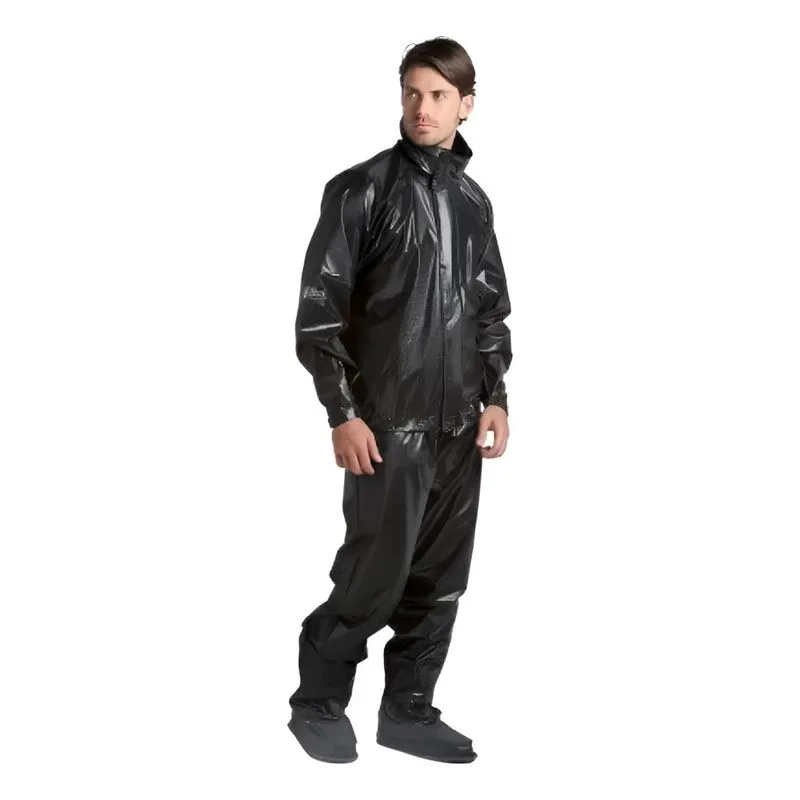 Capa De Chuva Motoqueiro Motoboy Alba Daytona Pvc Ma Preto E