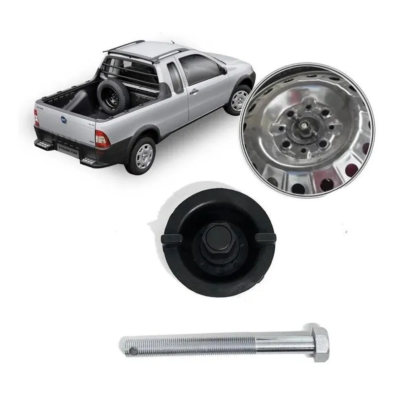 2x Jogo Parafuso C/porca Estepe Caçamba Fiat Strada 04 05 06