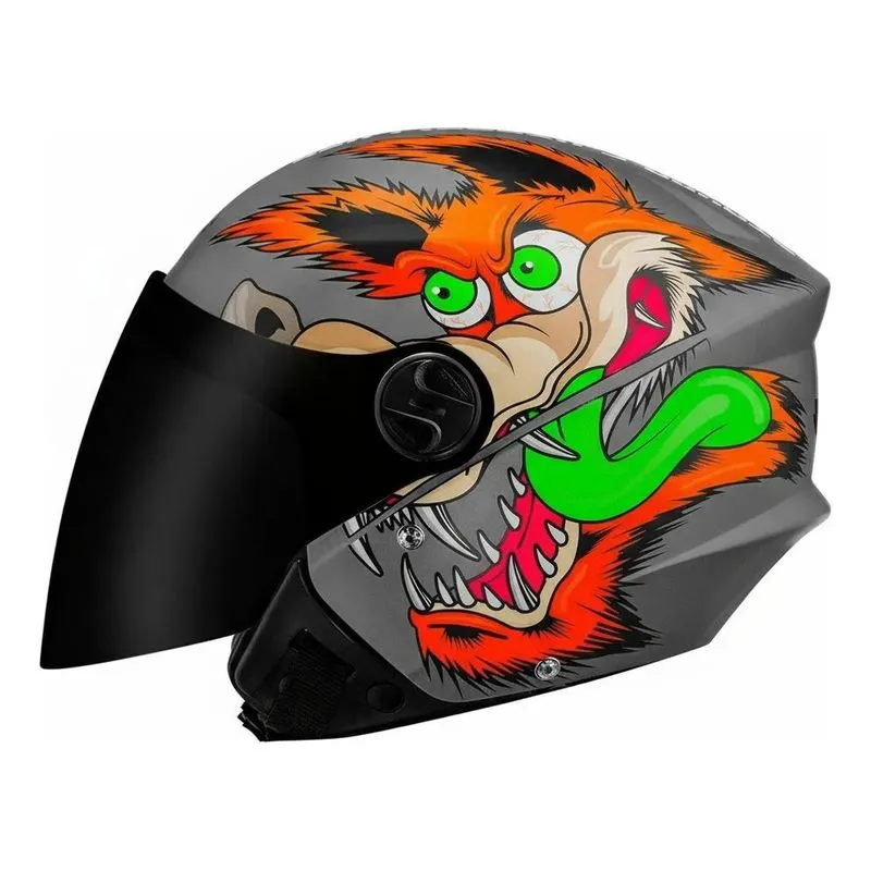 Capacete Aberto Personalizado Pro Tork New Three Azul Fosco