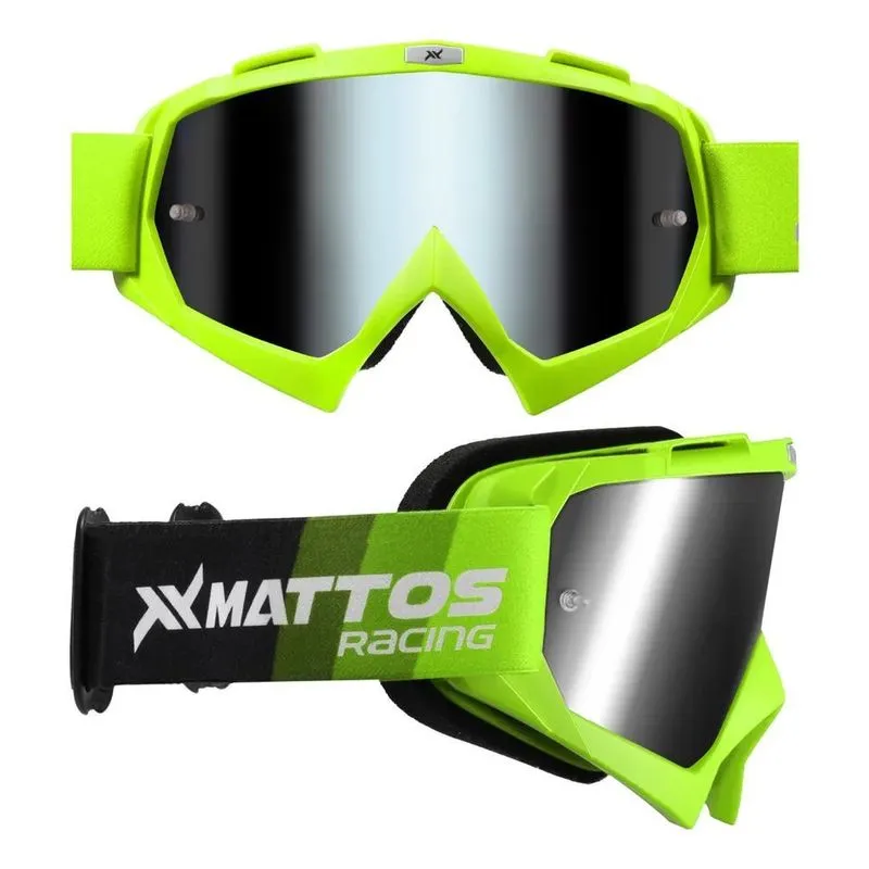 Oculos Motocross Mattos Racing Trilha Espelh Flúor