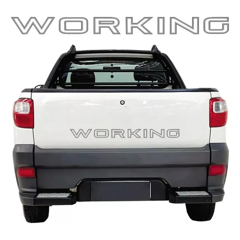 5x Adesivo Emblema Working Strada Tampa Traseira