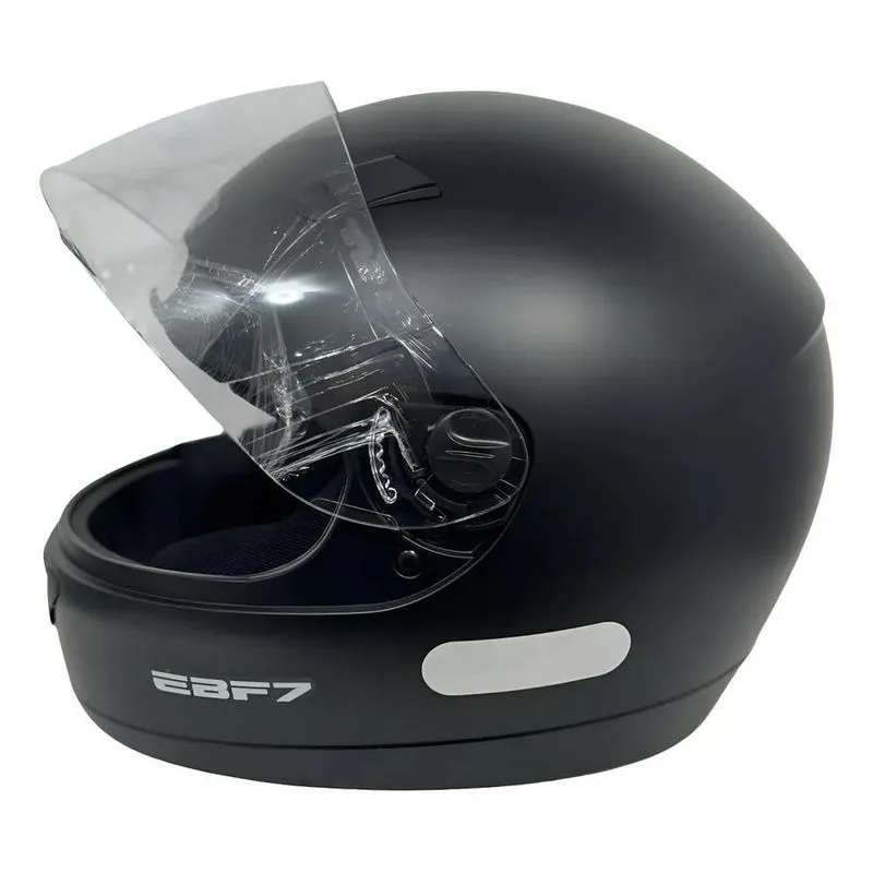 Capacete Fechado Moto Ebf 7 Ca Preto Fosco Carbón 60