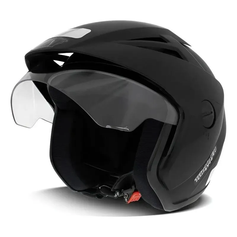 Capacete Aberto Ebf Thunder Moto Mascu Preto Fosco 56