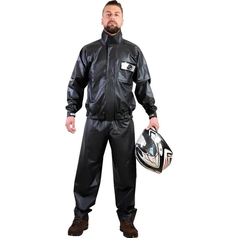 Capa De Chuva Motoqueiro Alba Europa -pronta Preto
