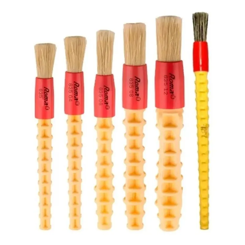 Kit Pincéis Para Detalhamento Automotivo Roma Pincel - 6 Uni