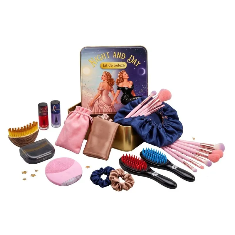 Kit beleza feminino presente acessórios cetim Night &Day G