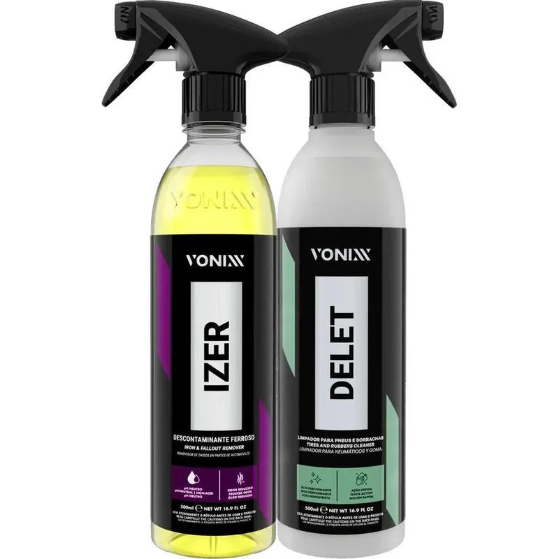 Delet + Izer Limpa Roda Pneu Borracha Descontaminante Vonixx
