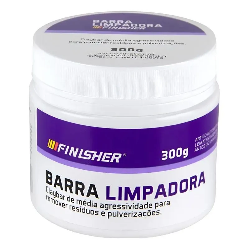 Barra Limpadora Claybar Finisher Remove Resíduos Pote 300g