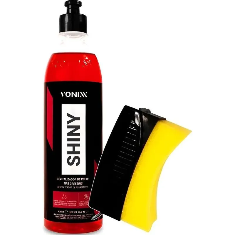 Aplicador Pneu Pretinho + Revitalizador Shiny Vonixx