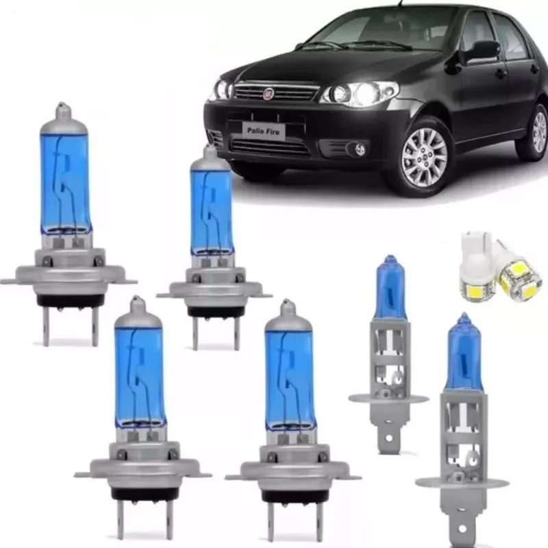 Lâmpadas Super Brancas Palio Siena G3 H7 H7 H1 Farol E Milha