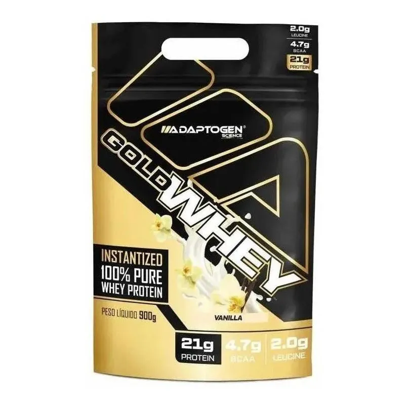 100% Gold Whey Refil Concentrado 900g - Adaptogen Science Sa