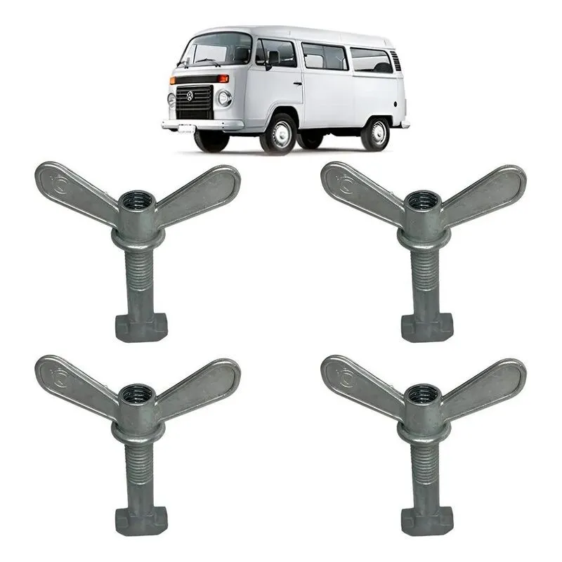 Kit 4 Parafuso Presilha Borboleta Banco Kombi Clipper Carat