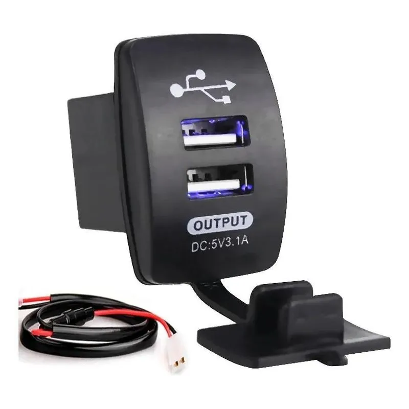 10x Tomada Carregador Usb Encaixe Painel Carro Caminhão Tra
