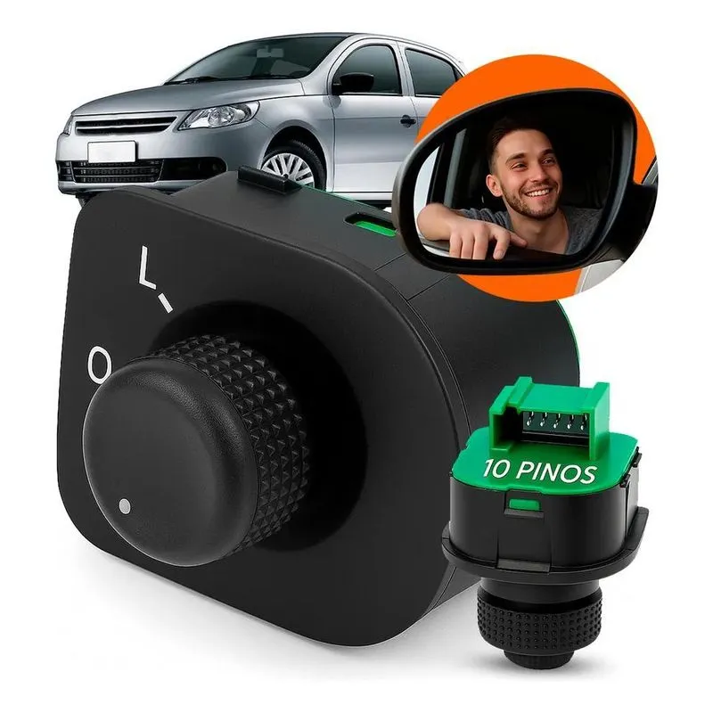Botão Retrovisor Elétrico Gol Voyage Saveiro Passat Fox Bora
