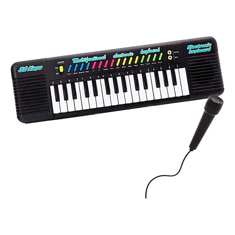 5x Teclado De Brinquedo Electronic Keyboard So 321k Karaokê