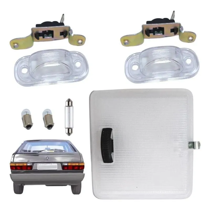 Lanternas Teto E Placa Com Lampadas Gol Quadrado 1980 A 1996