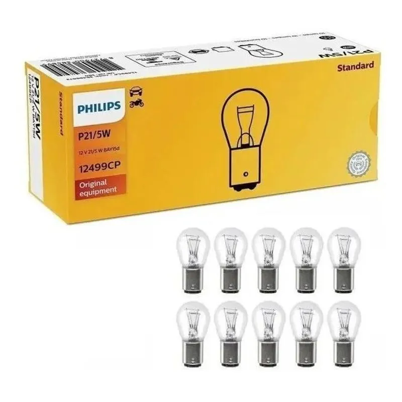 10 Lâmpada Freio Lanterna Philips 12v P21/5w 2 Polo