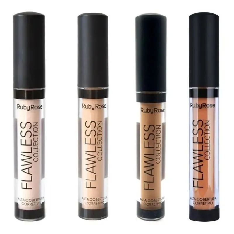2x Corretivo Ruby Rose Flawless Collection L1, L2, L4, Nude
