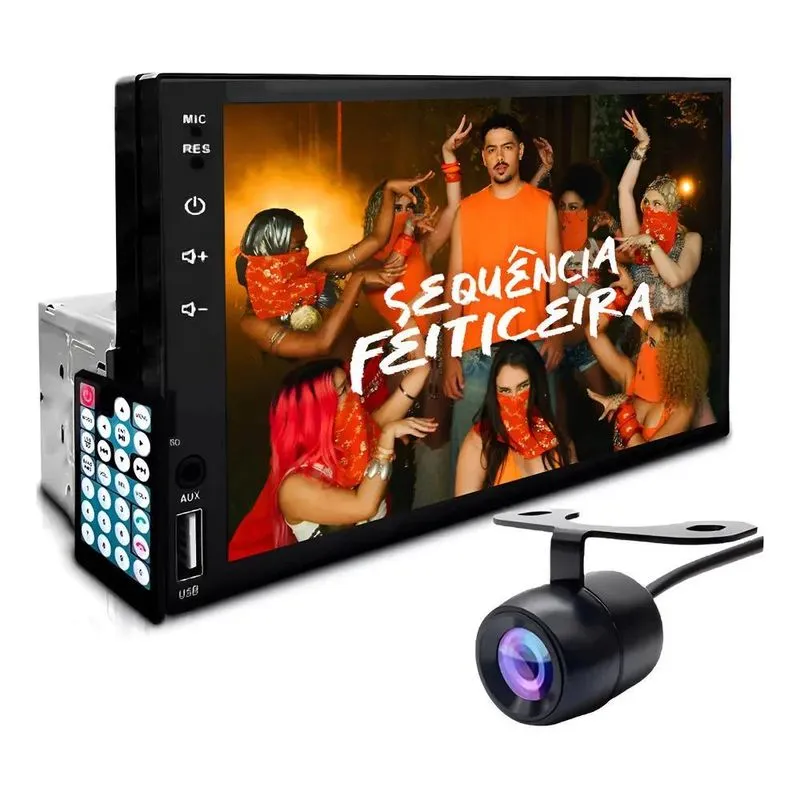 Central Multimídia Universal Mp5 1 Din 7 Espelha Dvd Ca Pret