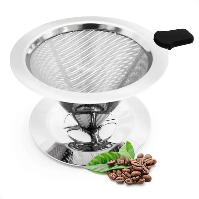 5x Coador De Café Pour Over Aço Inox - Não Precisa De Filtro