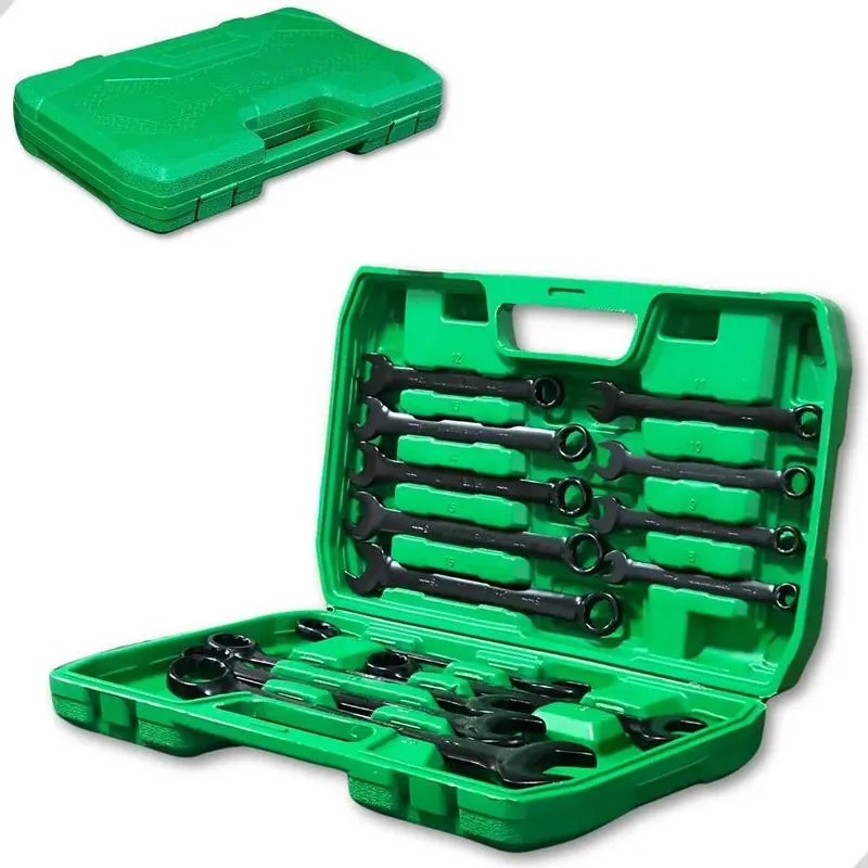 10x Kit Jogo Chave Combinada 8 A 24 Mm Profissional Com Mal
