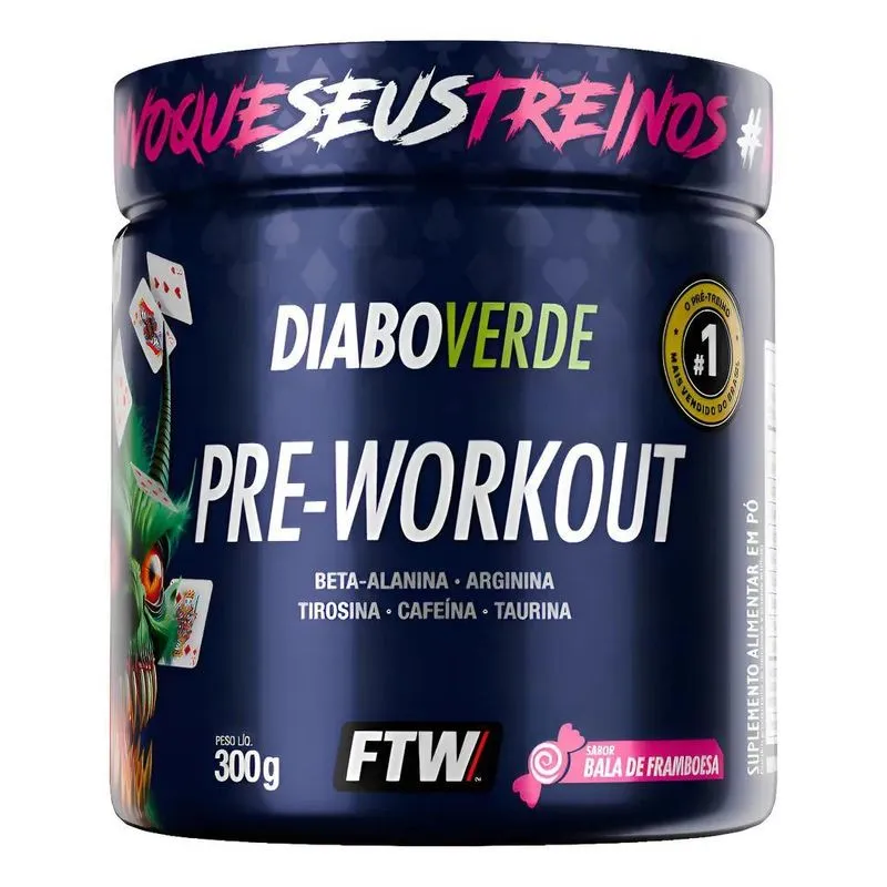 Suplemento Em Pó Pre Treino Pre Workout 300g Sabor Bala De F
