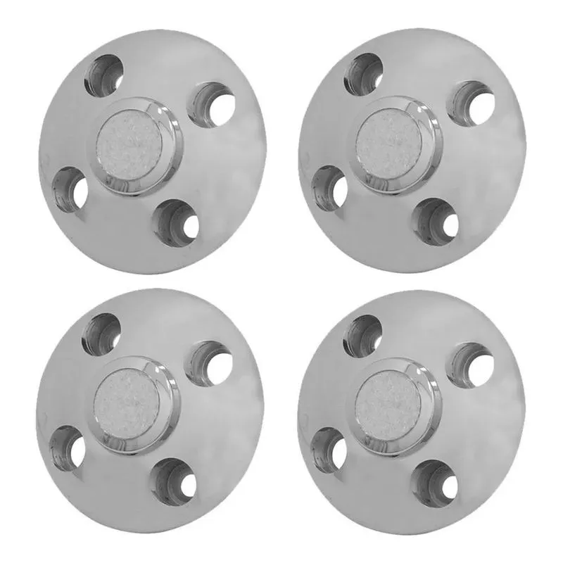 5x Calota Alfa Cromada 4 Furos Fusca Brasília Jogo 4 Peças N