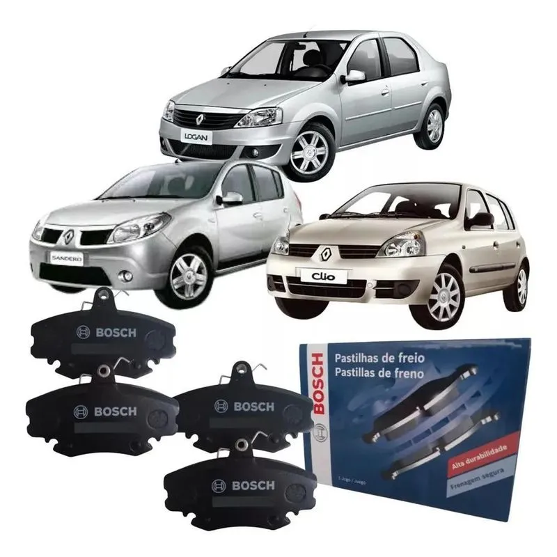 Pastilhas Freio Dianteiro Renault Clio Logan Sandero Bosch