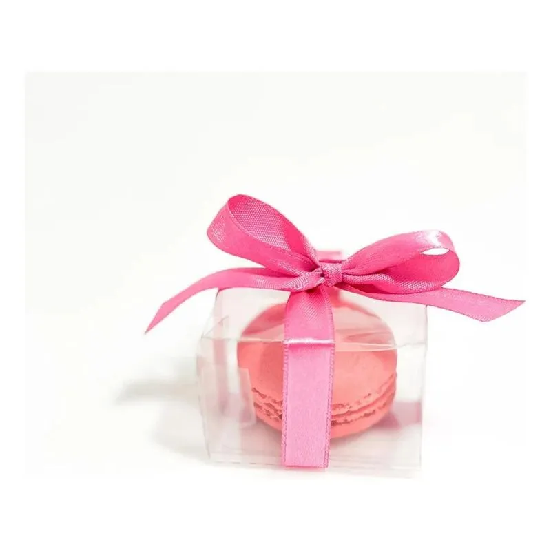 10x 50 Caixas De Acetato Para 1 Macaron - Medidas -5x5x3,5c