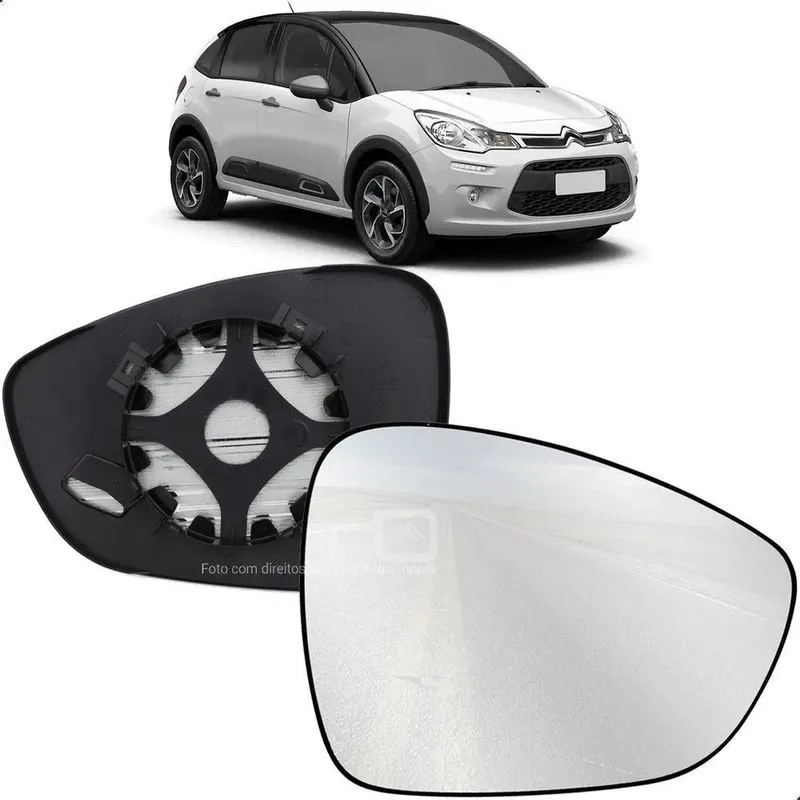 Lente Retrovisor Citroen C3 2014 / 2015 Direita