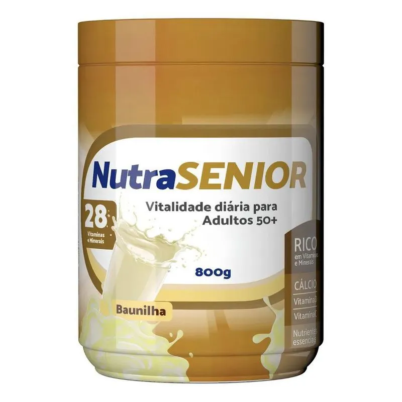 3x Nutra Senior Adulto 50+ Sabor Baunilha - Pote 800g
