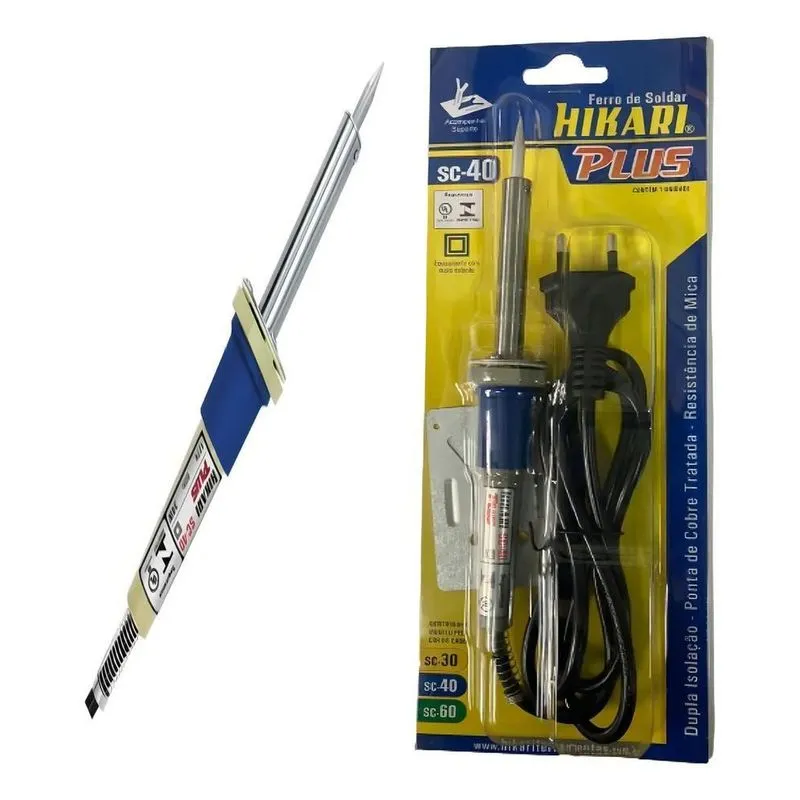 10x Ferro De Soldar 34w Hikari Plus Sc-40