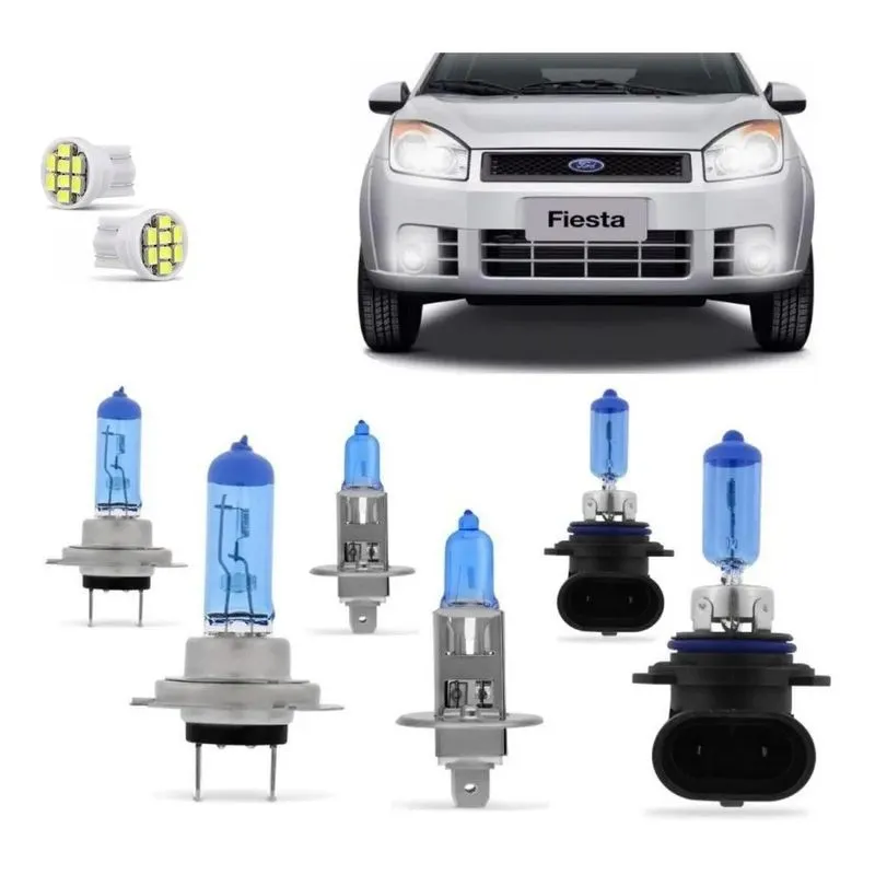 Kit Lâmpadas Fiesta Super Brancas Farol